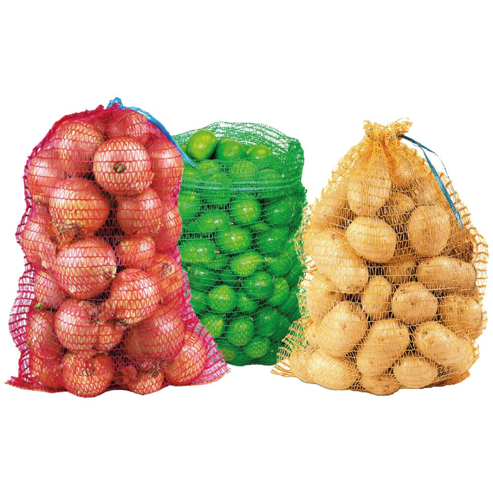 patates ve soğan için renkli file çuvallar