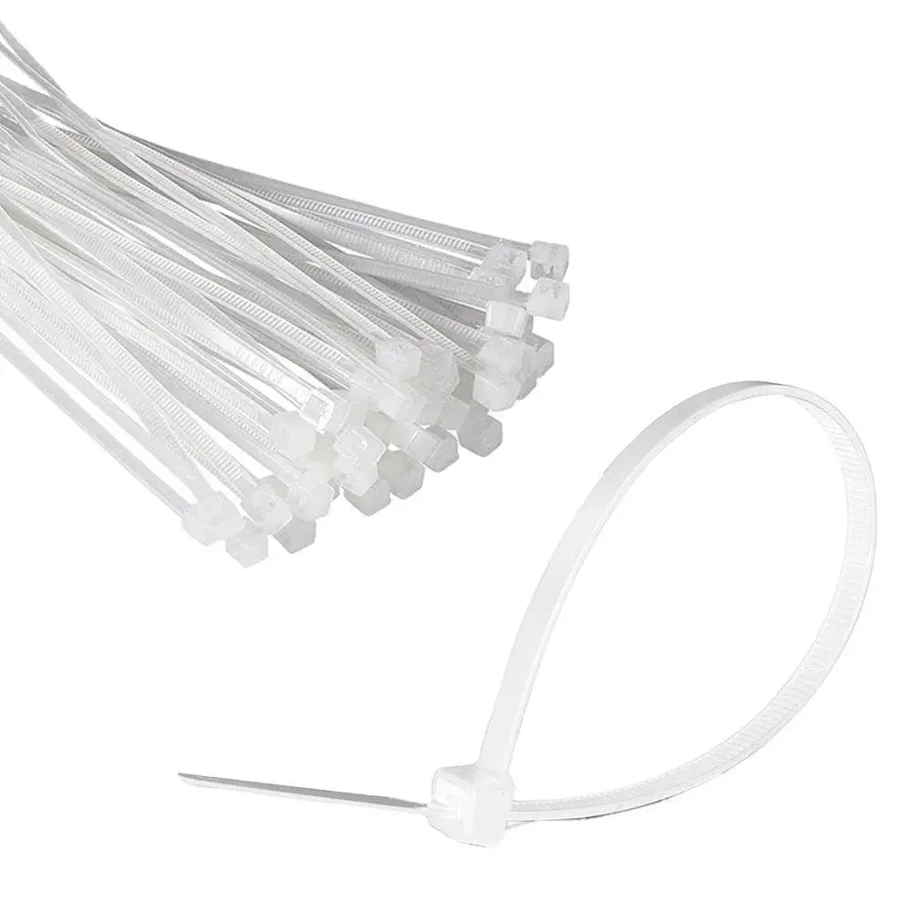 beyaz plastik cırt kelepçe demeti ve tek kelepçe